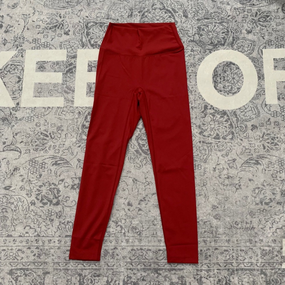 Lululemon Define Jacket Leggings Set Women 4 Red Gold Zip Activewear NWT - Picture 9 of 14